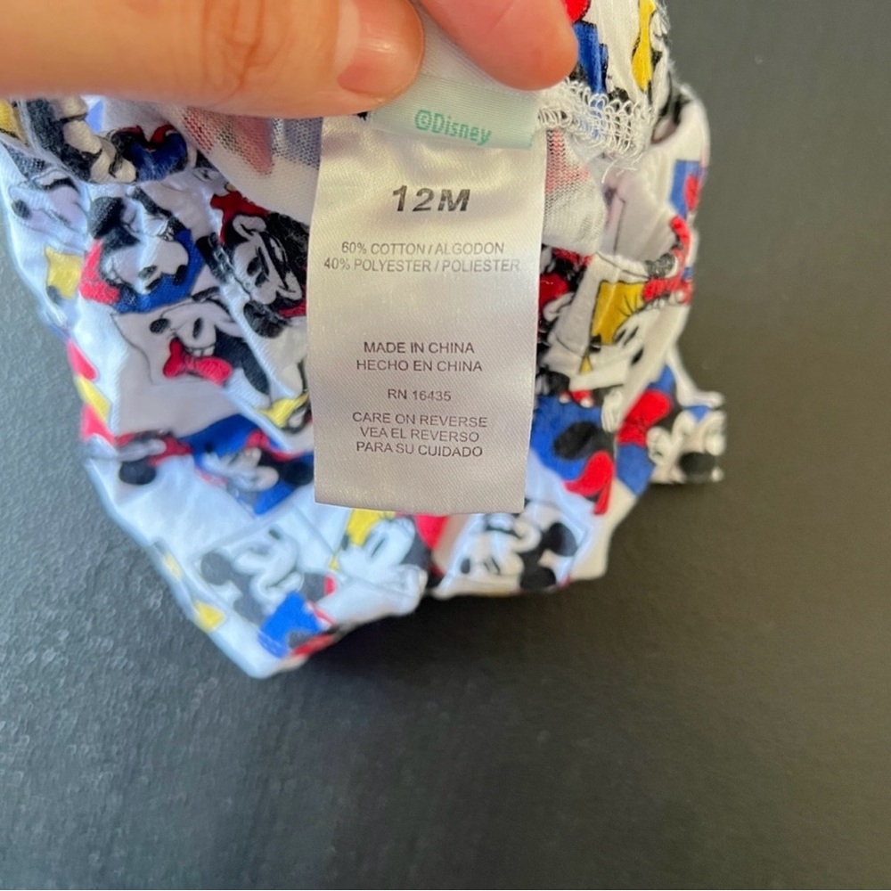 Disney Baby Mickey & Minnie Mouse All Over Print Shorts 12 Months Retro Cartoon - Picture 4 of 4